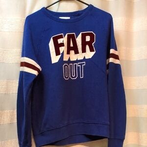 Old Navy Blue Graphic Crew Neck Sweater